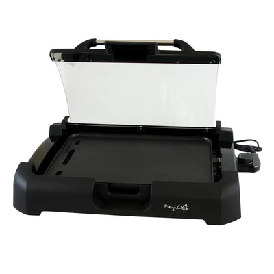 Reversible Indoor Grill and Griddle with Removable Glass Lid