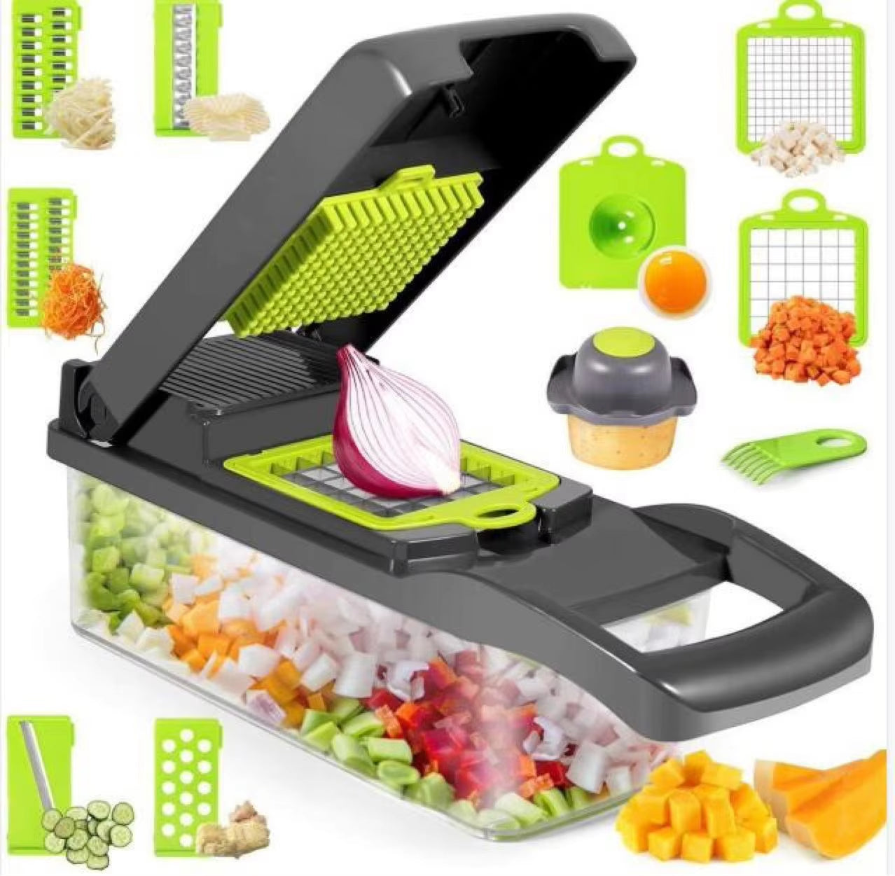 12 in 1 Manual Vegetable Chopper Kitchen Gadgets Food Chopper Onion Cutter Vegetable Slicer Kitchen Gadgets