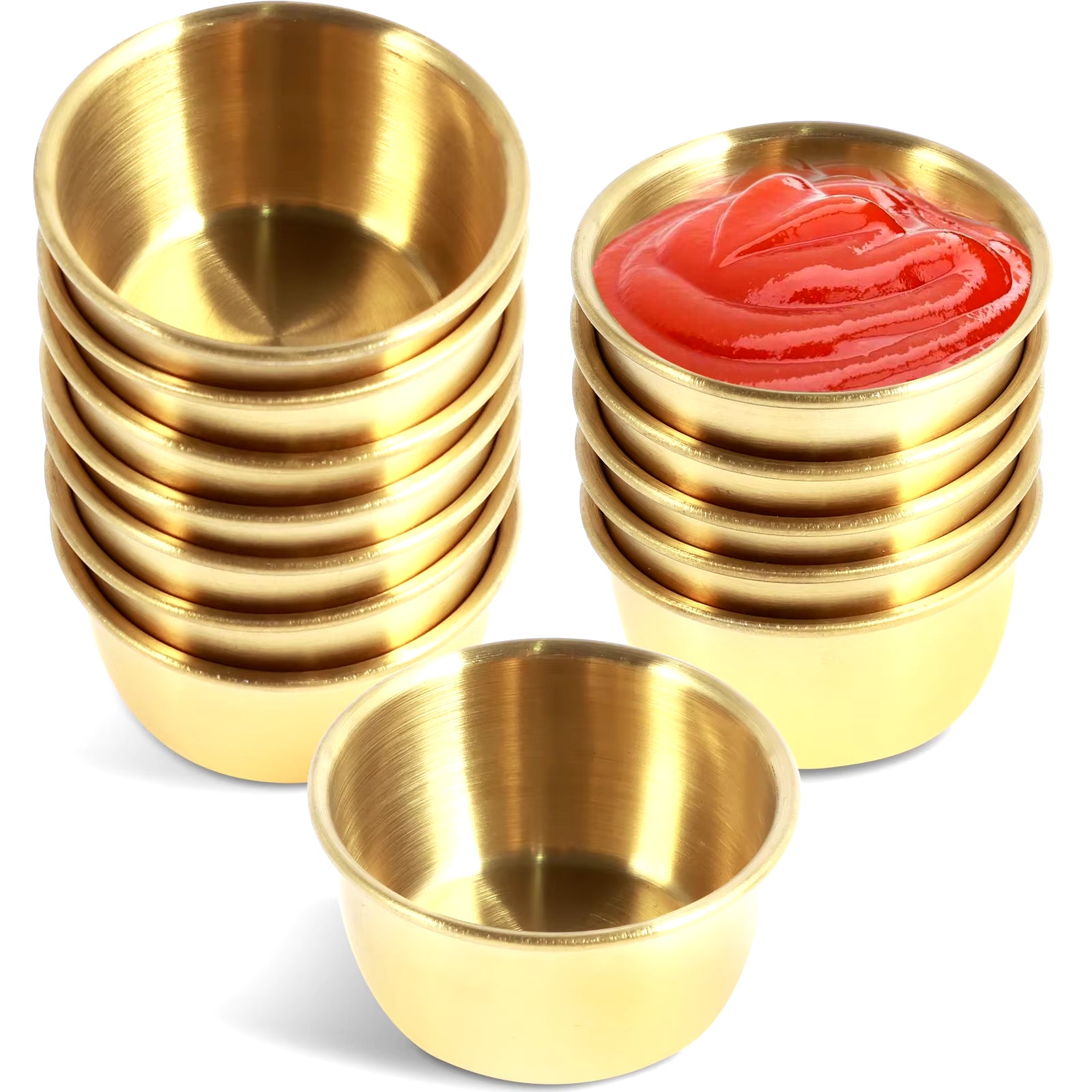 12/24Pcs Sauce Dipping Bowl Dipping Cups round Sauce Dishes Mini Reusable Seasoning Cups Dipping Cups Multipurpose Sauce Cups