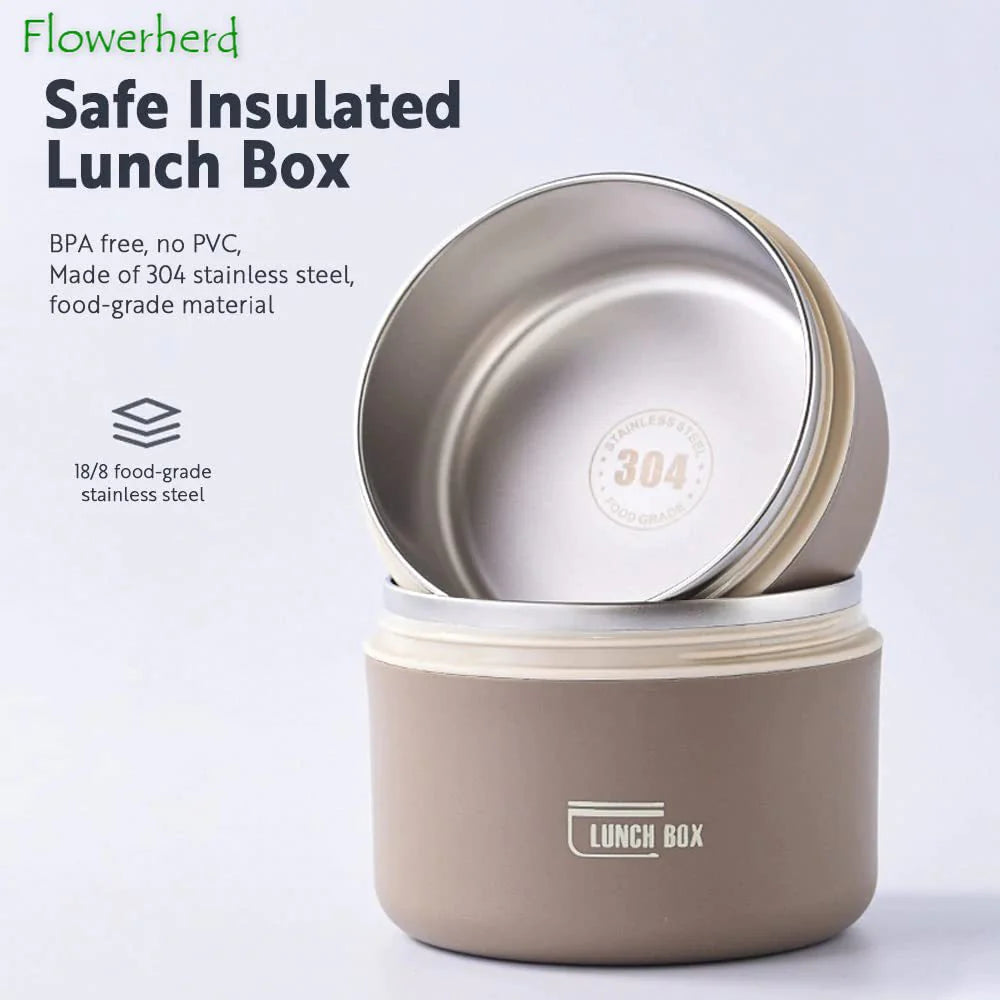 Portable Food Storage Containers Insulated Lunch Container Set Stackable Bento Lunch Box Stainless Steel Lunch Container