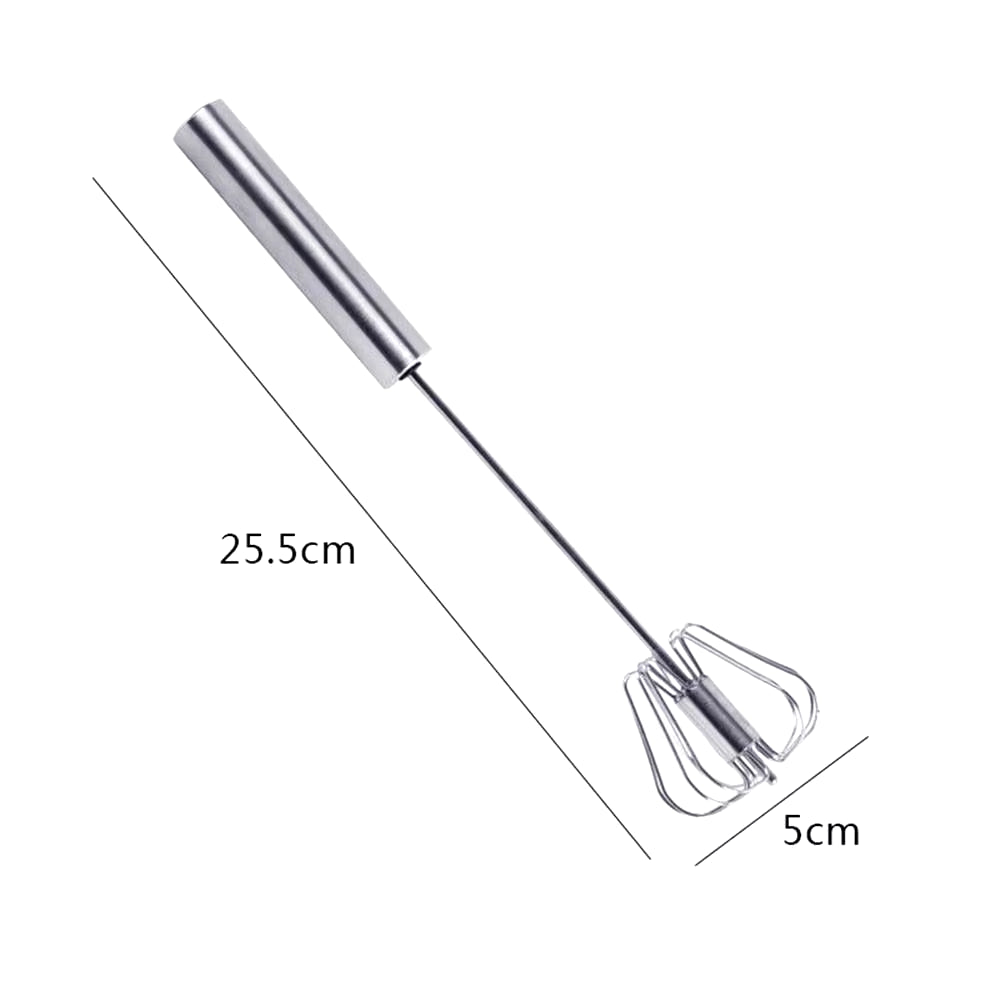 1Pc Stainless Steel Easy Beater Foamer Rotate Hand Push Whisk Mixer Egg Cream Stirrer Sauce Shaker Cake Blender Kitchen Tools