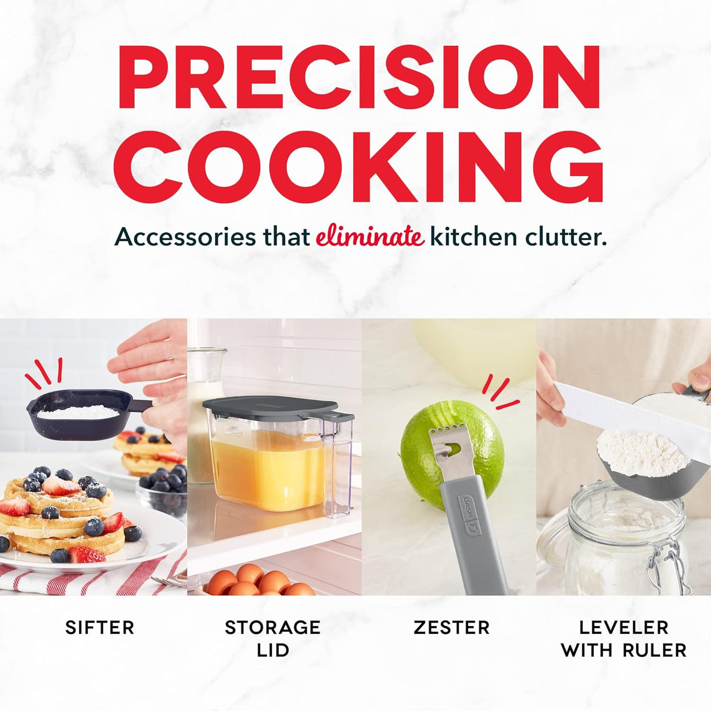 Smartstore™ Measuring Set with Citrus Juicer, 6 Measuring Spoons, 4 Measuring Cups, Liquid Measuring Cup, Citrus Zester, Funnel, Leveler, Egg Separator, Sifter, and Storage Lid, 20 Piece Set
